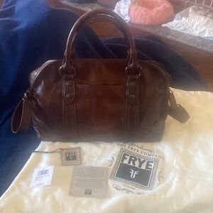 Frye satchel long strap and dust cover included smoke free home dark brown